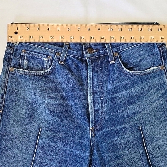 Citizens of Humanity GIA HIGH RISE ANKLE STRAIGHT LEG IN RESTLESS Size 27 Button - Picture 9 of 16